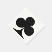 Schwarzes Symbol der Klubs, Kartenform spielen Serviette (Ecke)