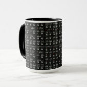 Schwarzes Synth stellen Tasse gegenüber (Vorderseite Links)
