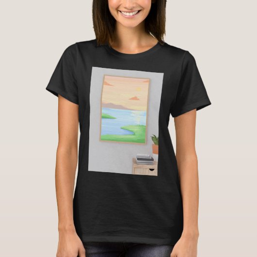 schwarzes T-Shirt (Vorderseite)