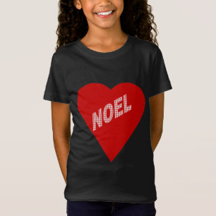 Schwarzes T-Shirt aus feinem Jersey AMOUR NOEL