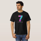 Schwarzes T-Shirt Glückszahl (Vorne ganz)