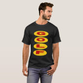 Schwarzes T-Shirt GOLF (Vorne ganz)