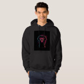 Schwarzes T-Shirt Hoodie (Vorne ganz)