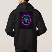 Schwarzes T-Shirt Hoodie (Rückseite)