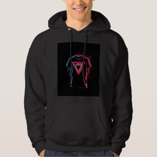 Schwarzes T-Shirt Hoodie
