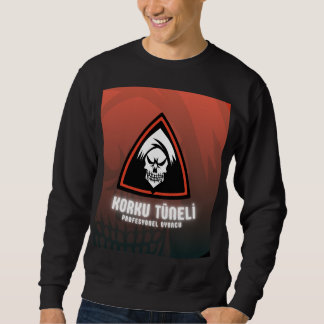 Schwarzes T-Shirt mit Design und langen Ärmeln Sweatshirt