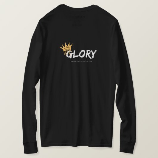 Schwarzes T-Shirt mit goldenem Design (Design Rückseite)