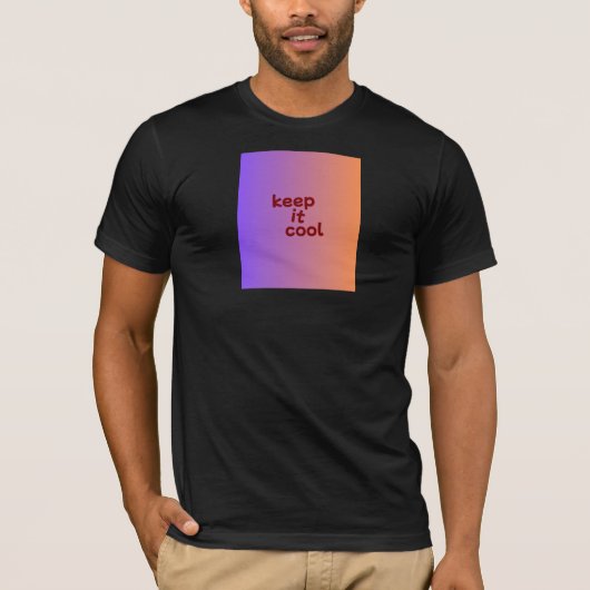 Schwarzes T-Shirt mit halbem Ärmel (Vorderseite)