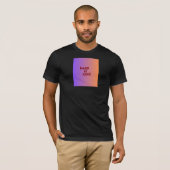 Schwarzes T-Shirt mit halbem Ärmel (Vorne ganz)
