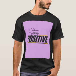 Schwarzes T-Shirt mit halbem Ärmel und Stay-Positi