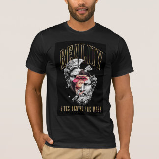 Schwarzes T-Shirt mit halben Ärmeln