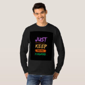 Schwarzes T-Shirt mit langem Arm (Vorne ganz)