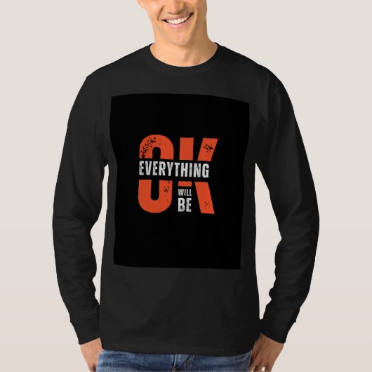Schwarzes T-Shirt mit langen Ärmeln (Vorderseite)