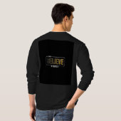 Schwarzes T-Shirt mit langen Ärmeln (Schwarz voll)