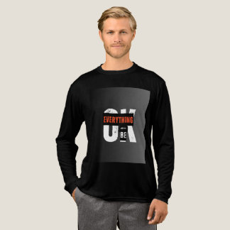 Schwarzes T-Shirt mit langen Ärmeln und „Everythin Tri-Blend Shirt