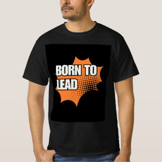 Schwarzes T-Shirt mit orangem Design