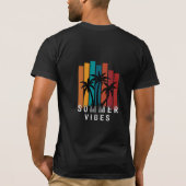 Schwarzes T-Shirt mit Sommerdesign (Rückseite)