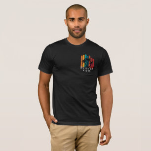 Schwarzes T-Shirt mit Sommerdesign