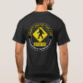 schwarzes T-Shirt Squatchdetective.com (Rückseite)