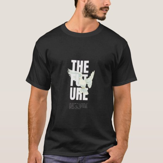 schwarzes T-Shirt. T-Shirt (Vorderseite)