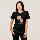 Schwarzes T-Shirt Tri-Blend Shirt (Vorderseite voll)