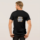 Schwarzes T-Shirt Tri-Blend Shirt (Rückseite voll)
