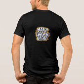 Schwarzes T-Shirt Tri-Blend Shirt (Rückseite)