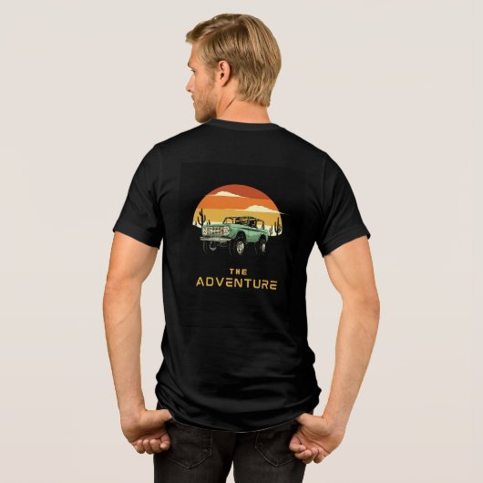 Schwarzes T-Shirt Tri-Blend Shirt (Rückseite voll)