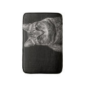 Schwarzes Tabby-Kätzchen Badematte (Vorderseite Vertikal)