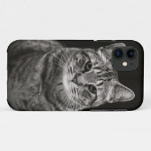 Schwarzes Tabby-Kätzchen Case-Mate iPhone Hülle (Rückseite (Horizontal))