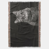 Schwarzes Tabby-Kätzchen Decke (Vorderseite Vertikal)