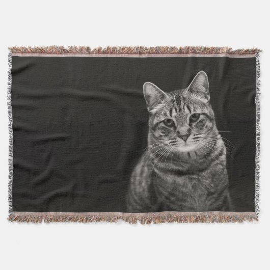 Schwarzes Tabby-Kätzchen Decke (Vorderseite)