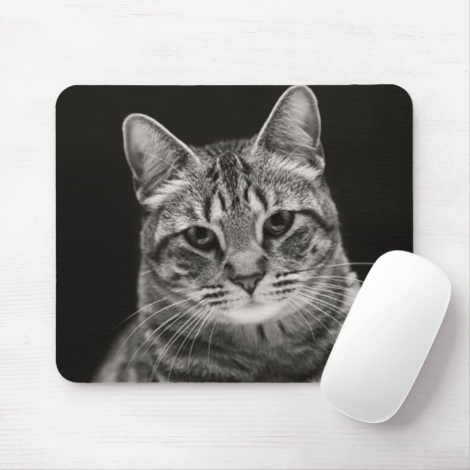 Schwarzes Tabby-Kätzchen Mousepad (Mit Mouse)