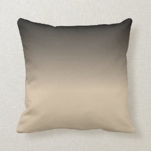 Schwarzes Tan-Gradient-Fading-Throw-Kissen Kissen