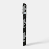 Schwarzes Tarnmuster iPhone 15 Hülle (Linke Seite)