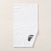Schwarzes Taxi-Design Monogrammiert Badhandtuch Set (Handtuch)
