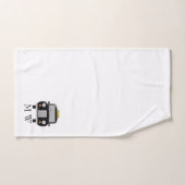 Schwarzes Taxi-Design Monogrammiert Badhandtuch Set (Handtuch)