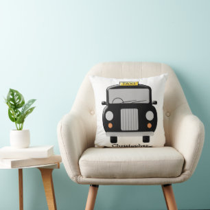 Schwarzes Taxi-Design Personalisiert Kissen