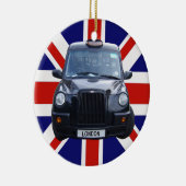Schwarzes Taxi Londons Keramikornament (Rechts)