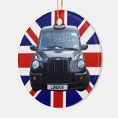 Schwarzes Taxi Londons Keramikornament (Links)