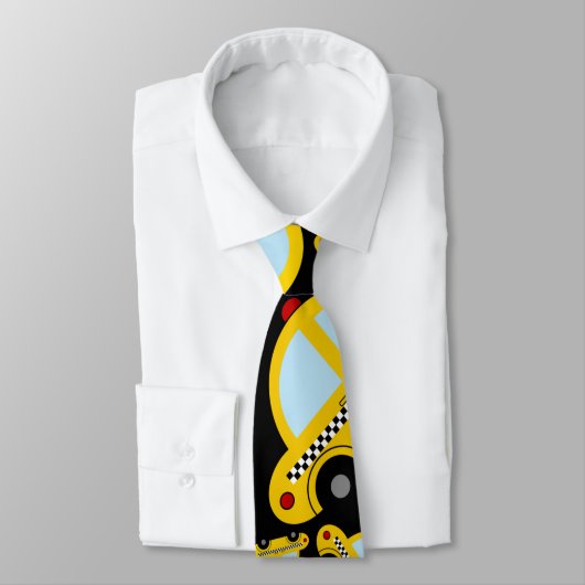 Schwarzes Taximuster Krawatte (Gebunden)