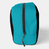 Schwarzes Teal-Monogramm Waschbeutel (Rechts)