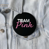 Schwarzes Team-Rosa-Geschlecht decken Knopf auf Button (Beispiel)