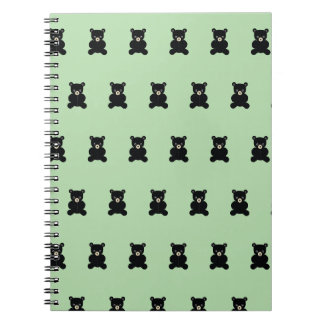 Schwarzes Teddybär-Notizbuch Notizblock