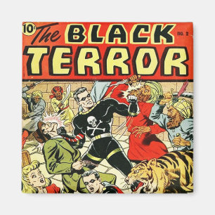 Schwarzes Terror-Comic Magnet