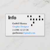 Schwarzes Tetris - Visitenkarte! Visitenkarte (Rückseite)