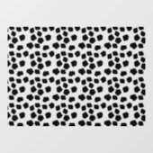 Schwarzes Tier Fensteraufkleber (Blatt)