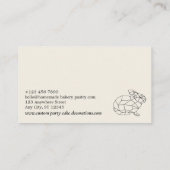 Schwarzes Tier Lowpoly Hunnenkaninchen Visitenkarte (Rückseite)