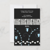 Schwarzes Tier Print 50 Jahre Jubiläum Einladung (Rückseite)