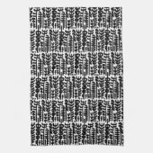 Schwarzes Tinten-Anschlag-Baum-Muster Geschirrtuch (Vertikal)